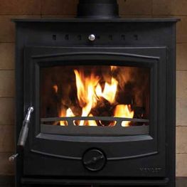 Close up of a solid fuel burning stove in a Meath Property