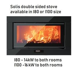 SOLIS DOUBLE SIDED Insert Black Stove